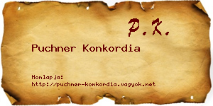 Puchner Konkordia névjegykártya
